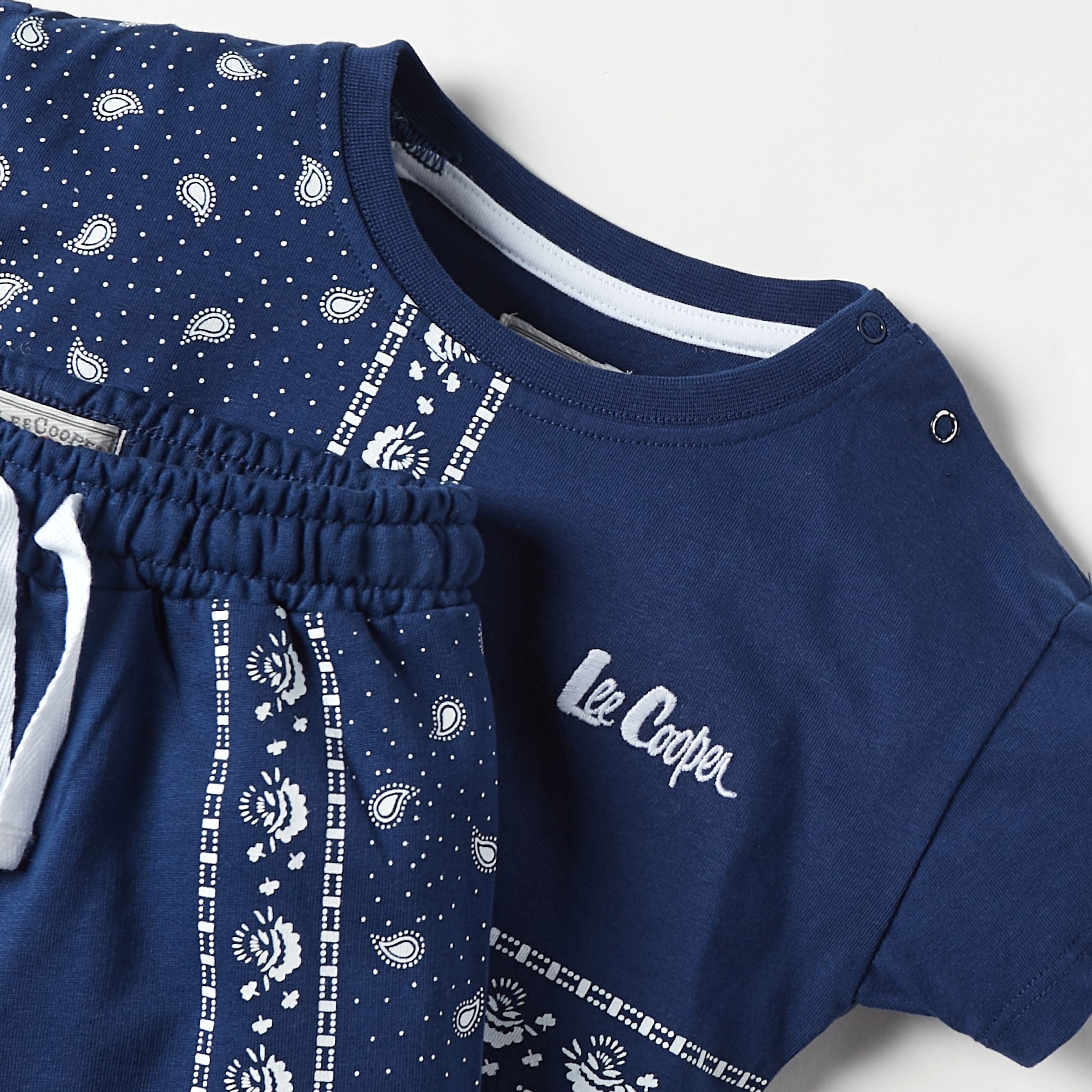 Lee Cooper Printed T-shirt and Shorts Set-baby-boys-clothing-setsandcoords-image-4