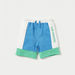 Lee Cooper Embroidered Colourblock T-shirt and Shorts Set-Clothes Sets-thumbnailMobile-2