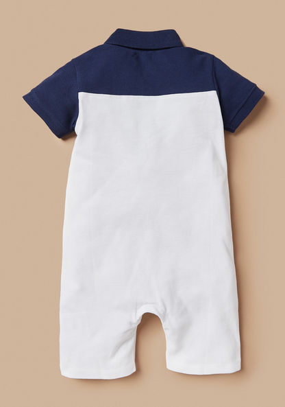 Lee Cooper Colorblock Romper with Short Sleeves-Rompers%2C Dungarees and Jumpsuits-image-3