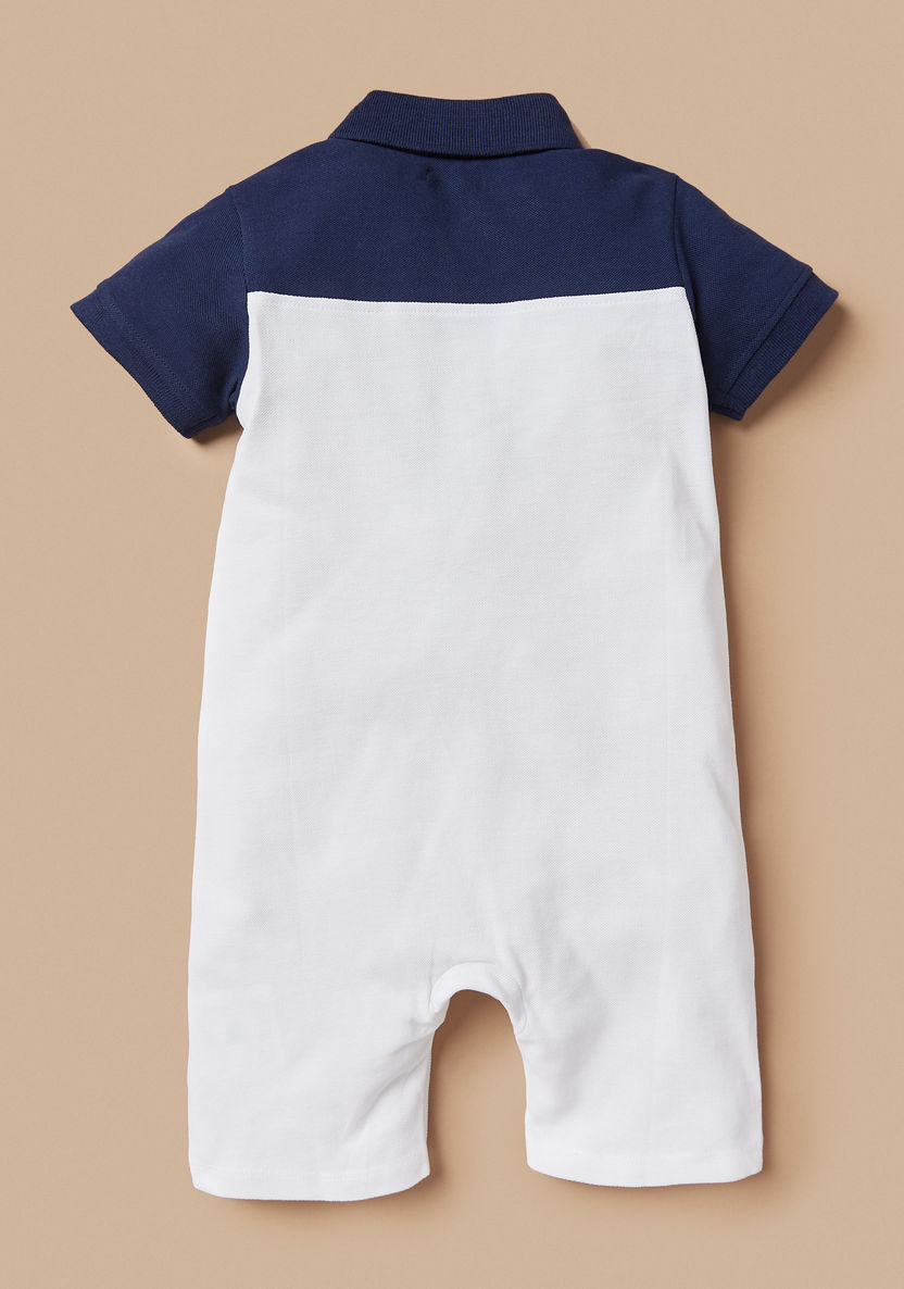 Lee Cooper Colorblock Romper with Short Sleeves-Rompers, Dungarees & Jumpsuits-image-3