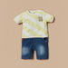 Lee Cooper Striped Romper with Short Sleeves-Rompers%2C Dungarees and Jumpsuits-thumbnailMobile-0