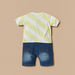 Lee Cooper Striped Romper with Short Sleeves-Rompers%2C Dungarees and Jumpsuits-thumbnail-1