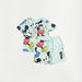 Disney Mickey Mouse Print Crew Neck T-shirt and Elasticated Shorts Set-Clothes Sets-thumbnail-0