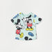 Disney Mickey Mouse Print Crew Neck T-shirt and Elasticated Shorts Set-Clothes Sets-thumbnail-1