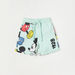 Disney Mickey Mouse Print Crew Neck T-shirt and Elasticated Shorts Set-Clothes Sets-thumbnail-2