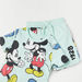 Disney Mickey Mouse Print Crew Neck T-shirt and Elasticated Shorts Set-Clothes Sets-thumbnail-4