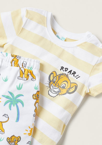 Disney The Lion King Print T-shirt and Shorts Set-Clothes Sets-image-3