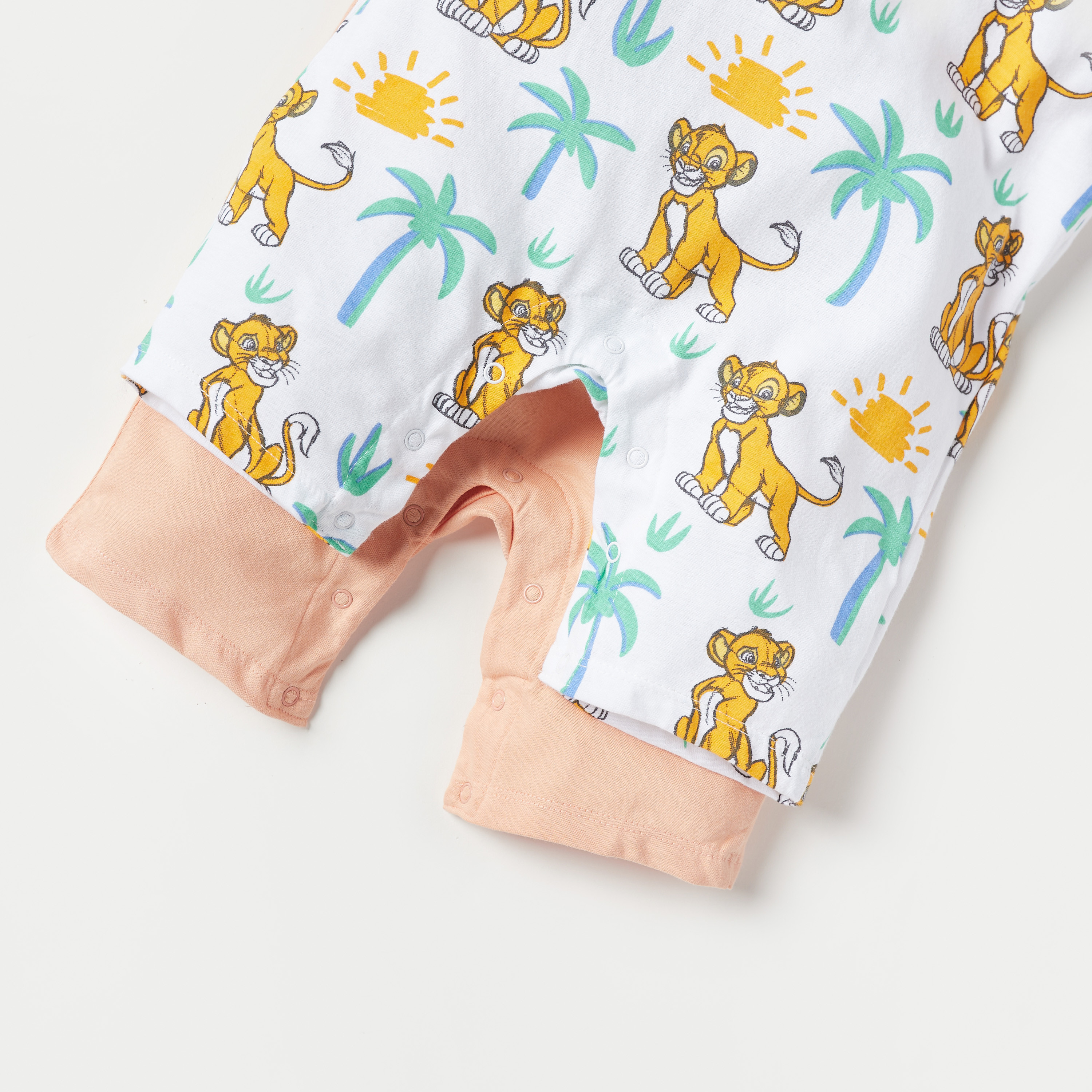 أفرولات بطبعات سيمبا وأكمام قصيرة من ديزني - طقم من قطعتين-baby-boys-clothing-rompers-image-3