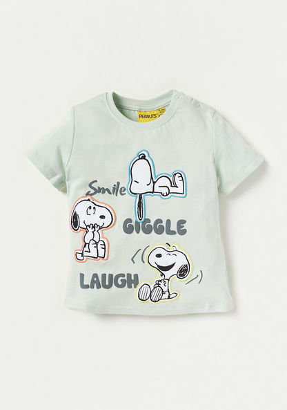 Snoopy Dog Print T-shirt - Set of 2-T Shirts-image-2
