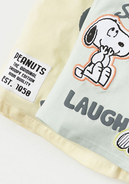 Snoopy Dog Print T-shirt - Set of 2-T Shirts-image-4
