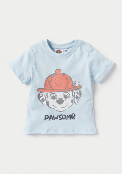 Paw Patrol Print T-shirt with Crew Neck - Set of 2-T Shirts-image-1