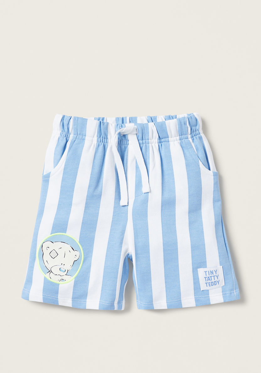 Carte Blanche Printed T-shirt and Striped Shorts Set-Clothes Sets-image-2