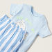 Carte Blanche Printed T-shirt and Striped Shorts Set-Clothes Sets-thumbnail-3