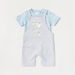 Carte Blanche Solid T-shirt and Teddy Print Dungaree Set-Clothes Sets-thumbnailMobile-0