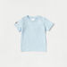 Carte Blanche Solid T-shirt and Teddy Print Dungaree Set-Clothes Sets-thumbnailMobile-2