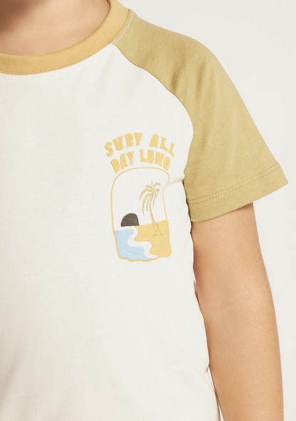 Juniors Surfing Graphic Print T-shirt - Set of 2-T Shirts-image-3
