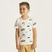 Juniors Graphic Print Round Neck T-shirt with Short Sleeves - Set of 2-T Shirts-thumbnailMobile-1