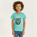 Juniors Tiger Graphic Print T-shirt with Short Sleeves - Set of 2-T Shirts-thumbnail-1