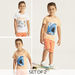 Juniors Graphic Print T-shirt with Short Sleeves - Set of 2-T Shirts-thumbnail-0