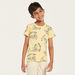 Juniors All-Over Dinosaur Print T-shirt with Short Sleeves-T Shirts-thumbnail-0