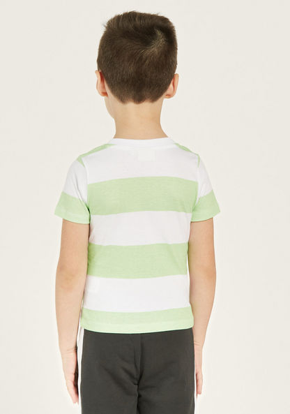 Juniors Striped T-shirt with Short Sleeves-T Shirts-image-3