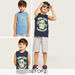 Juniors Graphic Print Sleeveless T-shirt with Crew Neck - Set of 2-T Shirts-thumbnail-0