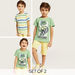 Juniors Printed T-shirt with Short Sleeves and Crew Neck - Set of 2-T Shirts-thumbnailMobile-0