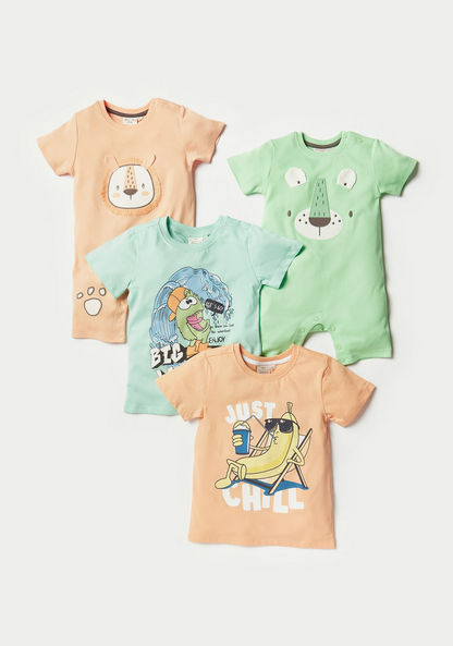 Juniors Graphic Print Crew Neck T-shirt-T Shirts-image-4