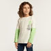 Juniors Graphic Print T-shirt with Long Sleeves and Crew Neck-T Shirts-thumbnail-0