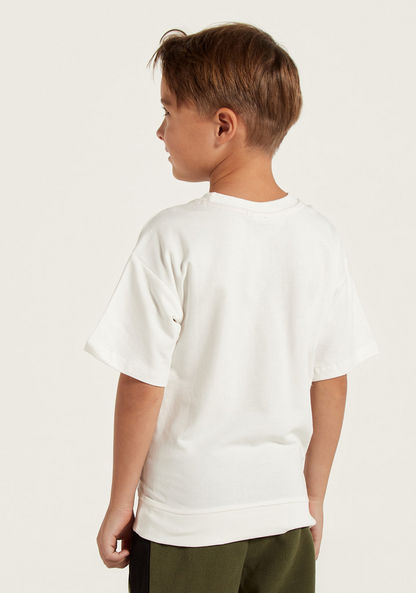 Juniors Gaming Print T-shirt with Short Sleeves-T Shirts-image-3