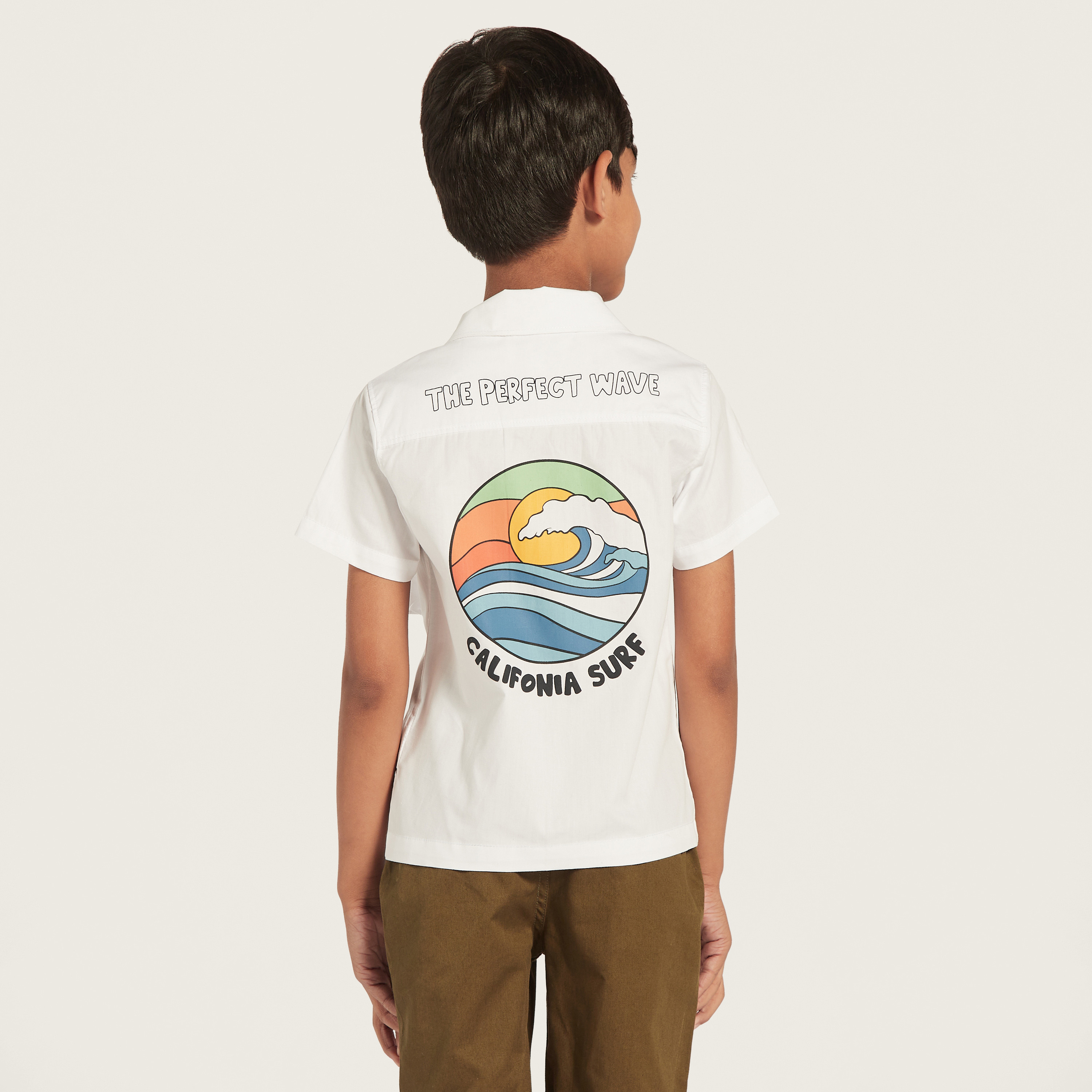 Juniors Printed Camp Collar Shirt with Short Sleeves-boys-clothing-shirts-image-4