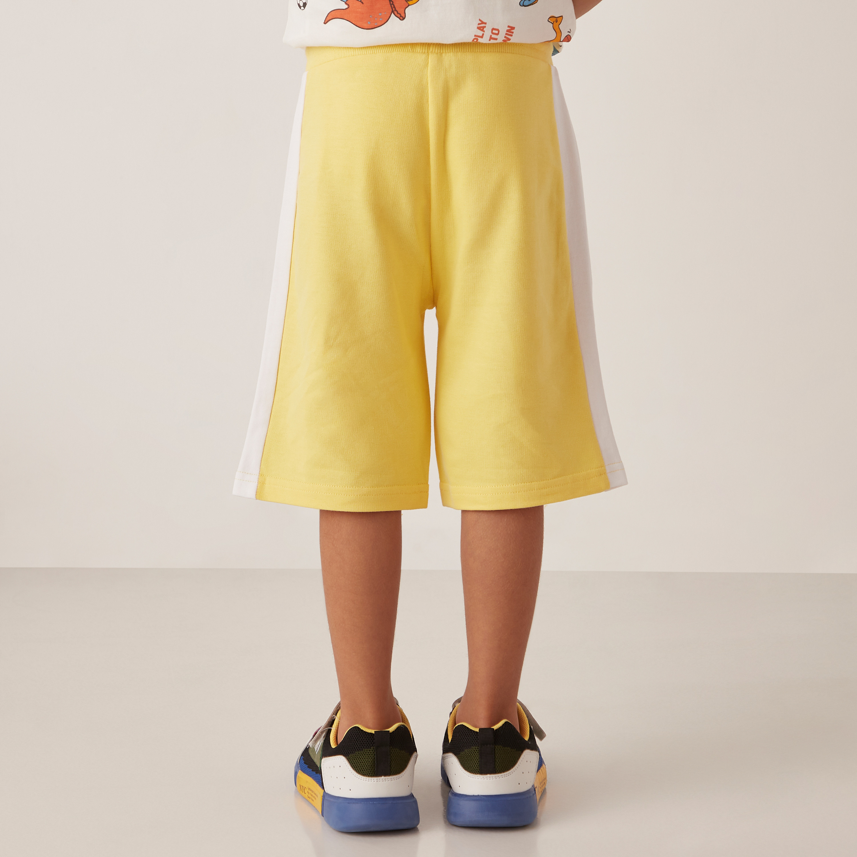 Juniors Solid Shorts with Side Panels-baby-boys-clothing-bottoms-shorts-image-4
