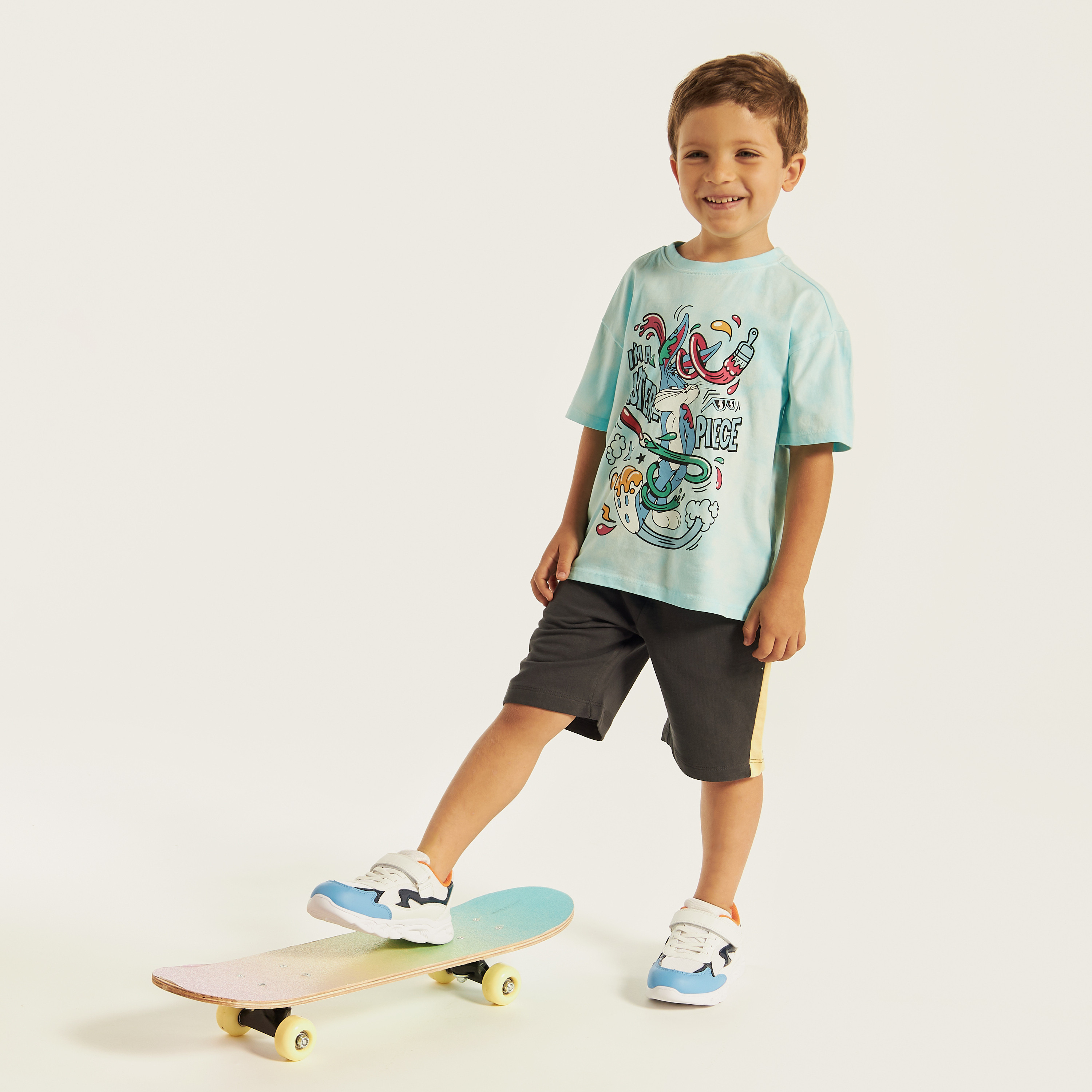 Juniors Panel Detail Shorts with Pockets and Drawstring Closure-baby-boys-clothing-bottoms-shorts-image-1