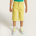 Juniors Solid Shorts with Button Closure and Pockets-Shorts-thumbnail-1