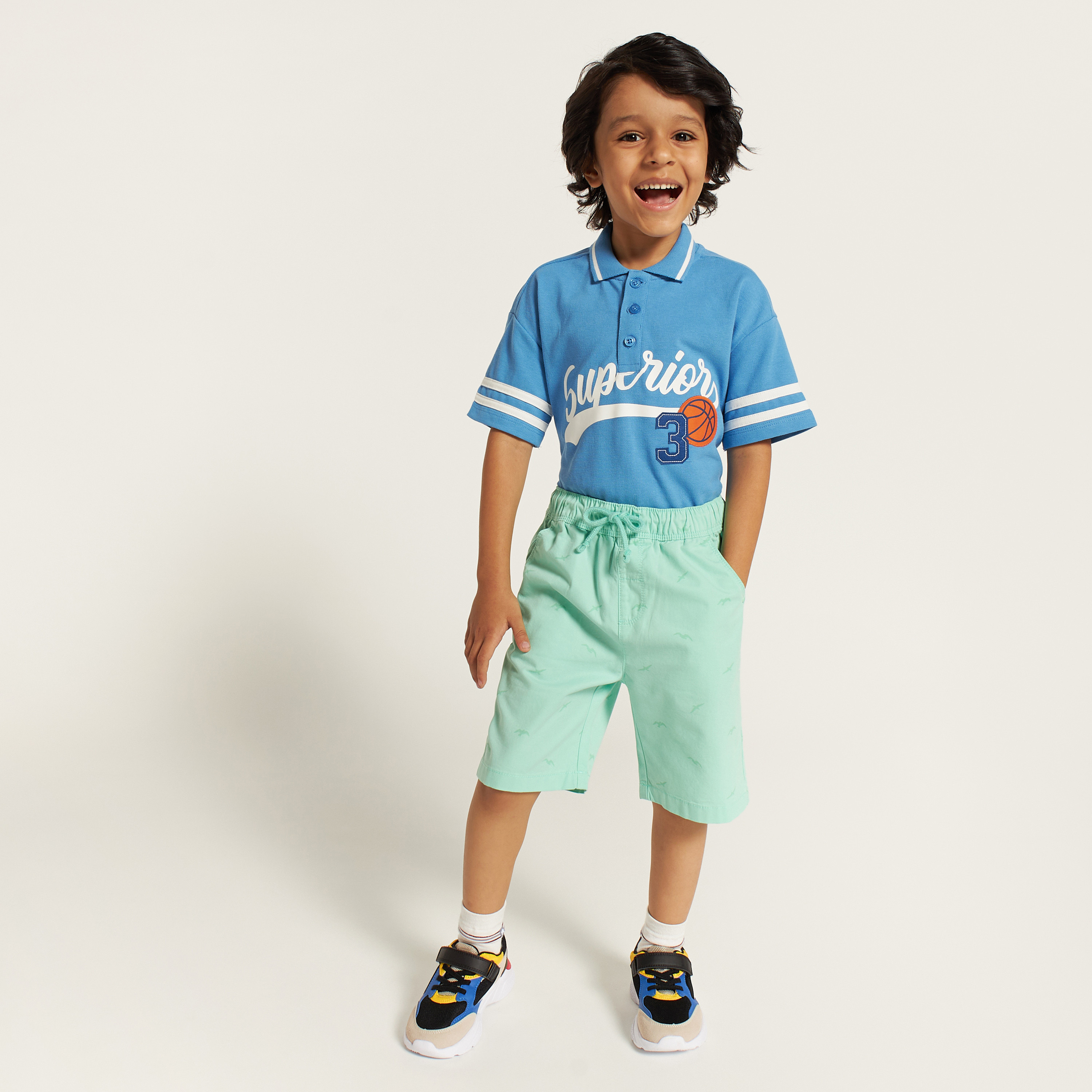 Juniors Bird Print Shorts with Drawstring Closure-baby-boys-clothing-bottoms-shorts-image-2