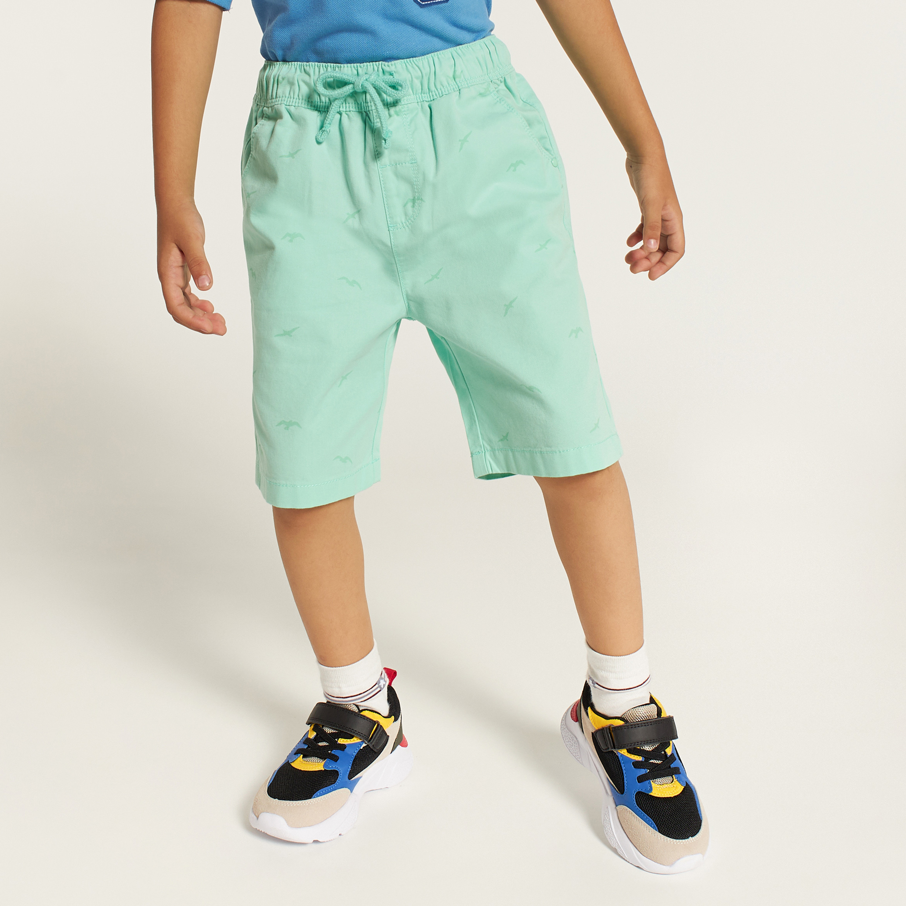 Juniors Bird Print Shorts with Drawstring Closure-baby-boys-clothing-bottoms-shorts-image-1