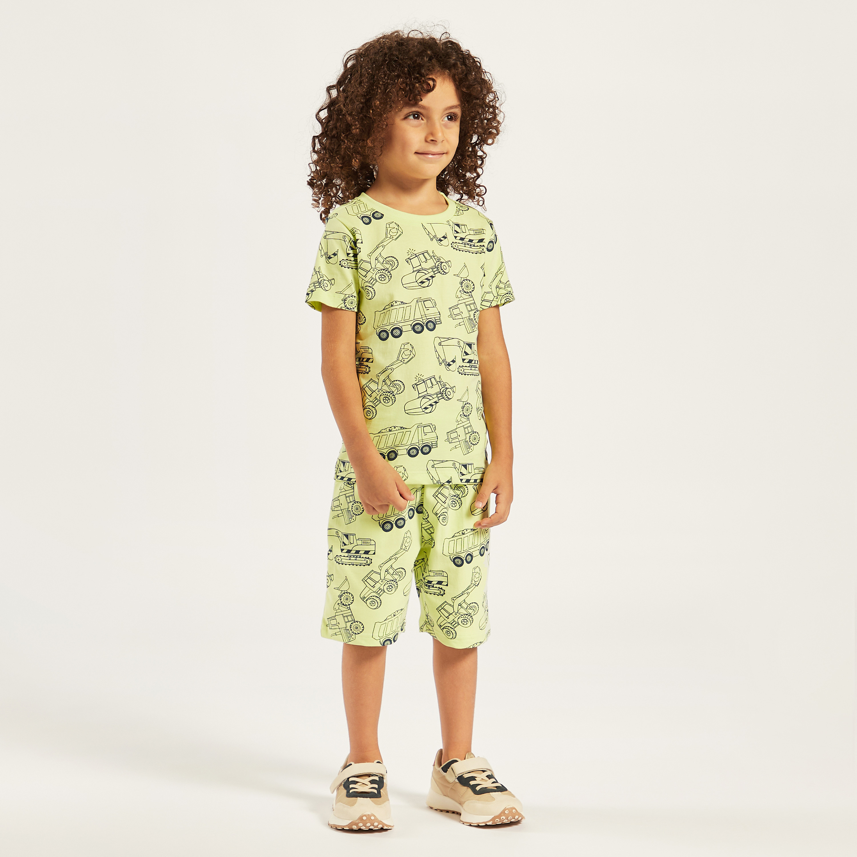 شورت برباط إغلاق وطبعات مركبات من جونيورز-baby-boys-clothing-bottoms-shorts-image-1