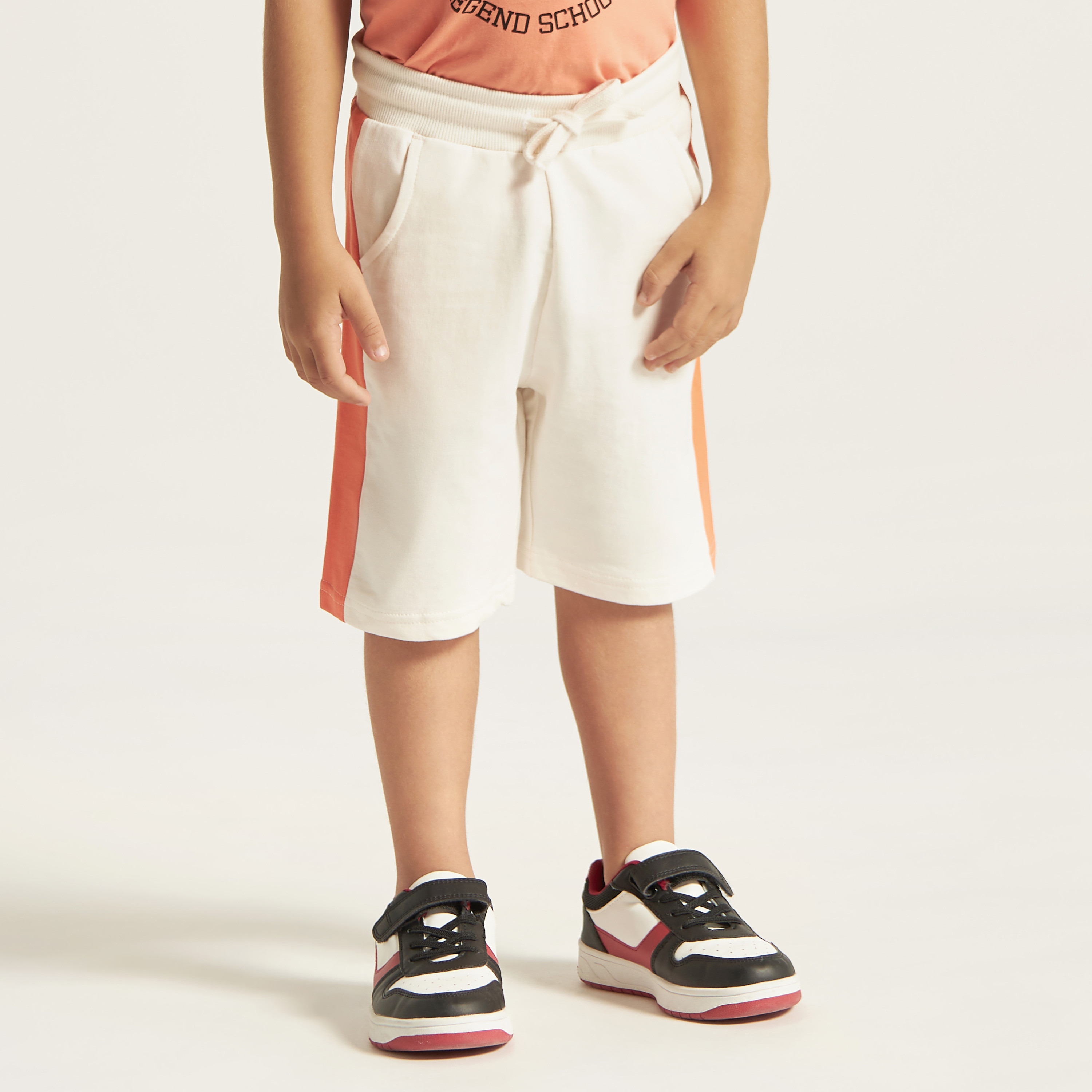 Juniors Panelled Shorts with Drawstring Closure and Pockets-baby-boys-clothing-bottoms-shorts-image-1