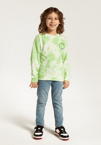 Juniors All-Over Printed Sweatshirt with Long Sleeves and Crew Neck-Sweatshirts-image-1