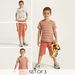 Juniors 3-Piece T-shirts and Shorts Set-Clothes Sets-thumbnail-0