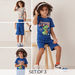 Juniors 3-Piece Printed T-shirt and Shorts Set-Clothes Sets-thumbnailMobile-0