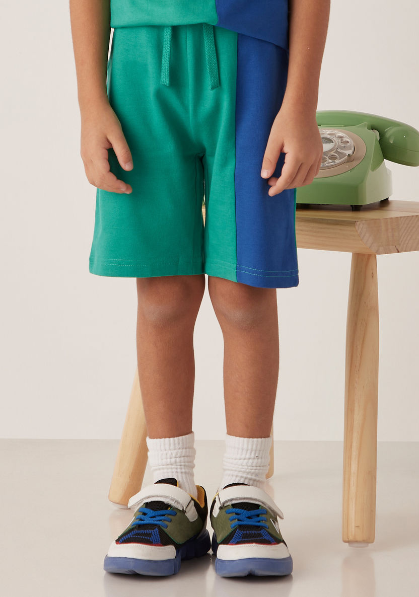 Juniors 3-Piece Cut and Sew T-shirt and Shorts Set-Clothes Sets-image-2