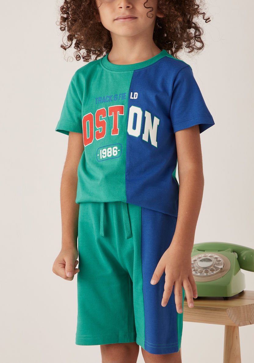 Juniors 3-Piece Cut and Sew T-shirt and Shorts Set-Clothes Sets-image-3