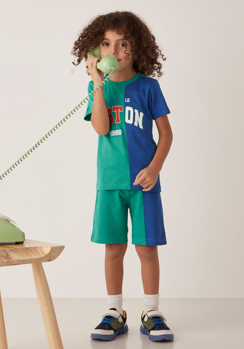 Juniors 3-Piece Cut and Sew T-shirt and Shorts Set-Clothes Sets-image-7
