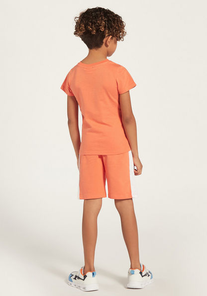 Juniors Printed T-shirt and Elasticated Shorts Set-Clothes Sets-image-4