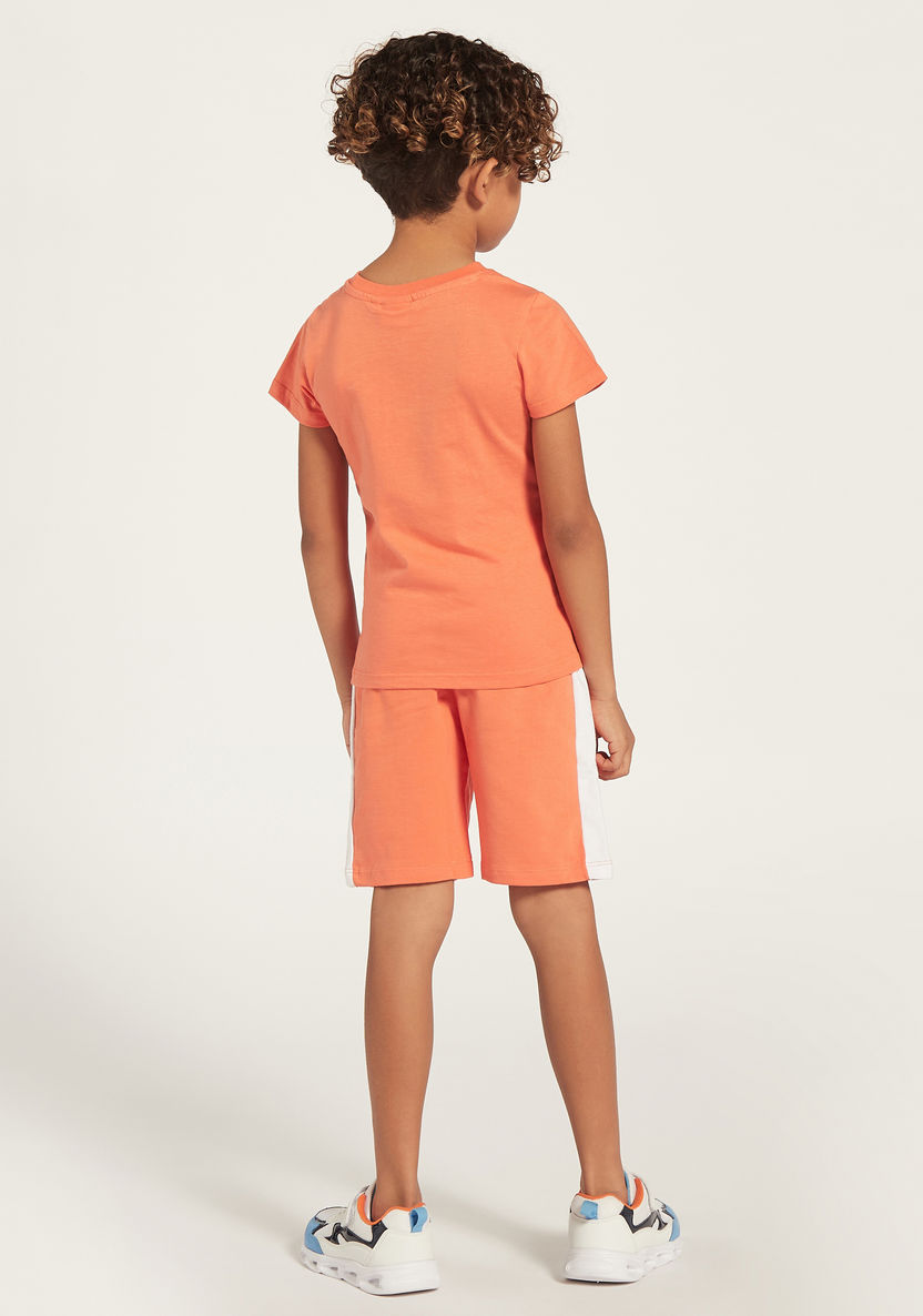 Juniors Printed T-shirt and Elasticated Shorts Set-Clothes Sets-image-4