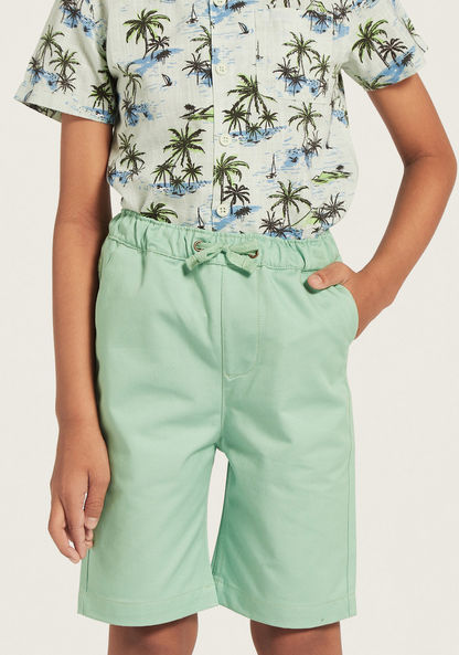 Juniors All-Over Tropical Print Shirt and Shorts Set-Clothes Sets-image-3