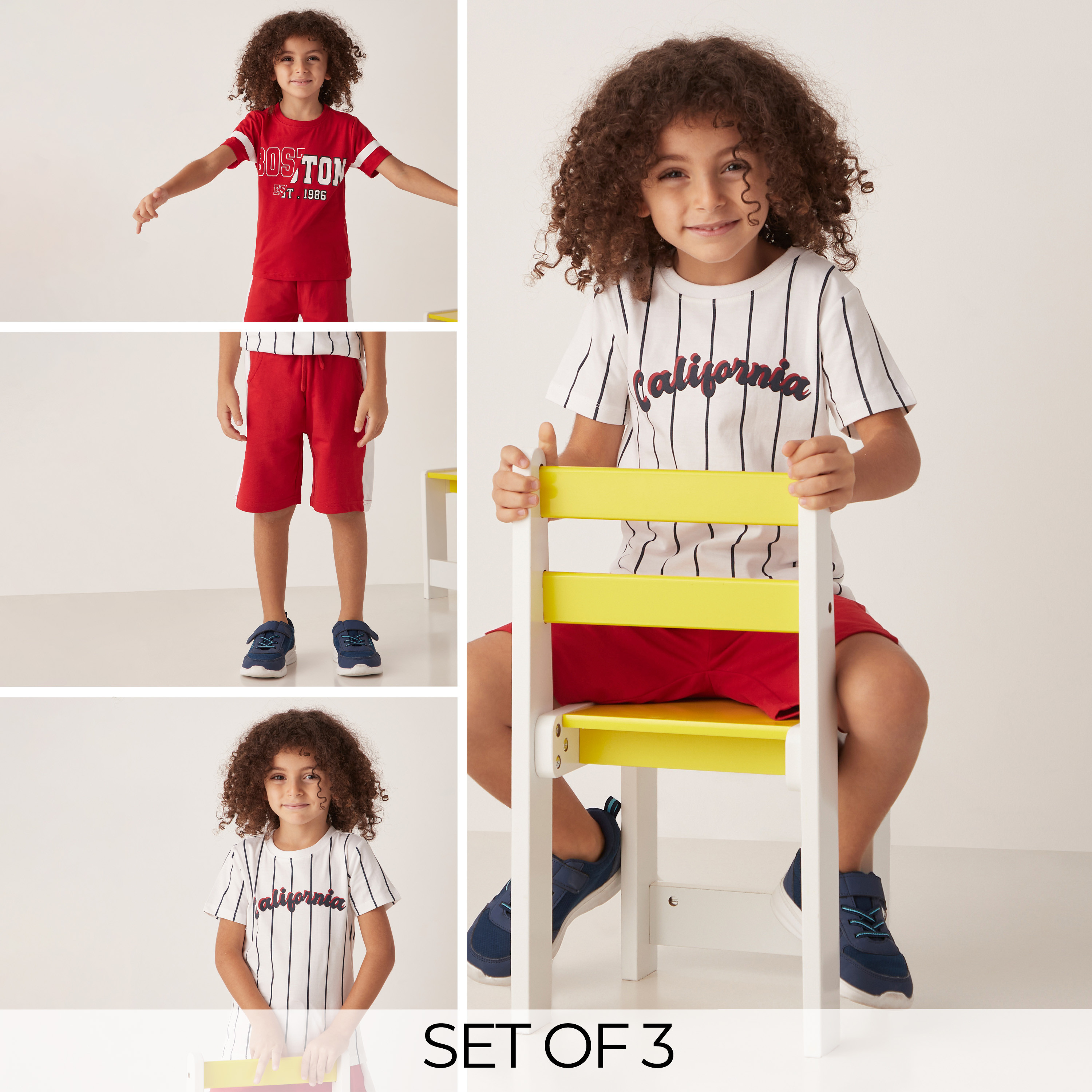 طقم شورت وتيشيرت 3 قطع بطبعات من جونيورز-boys-clothing-setsandcoords-image-1