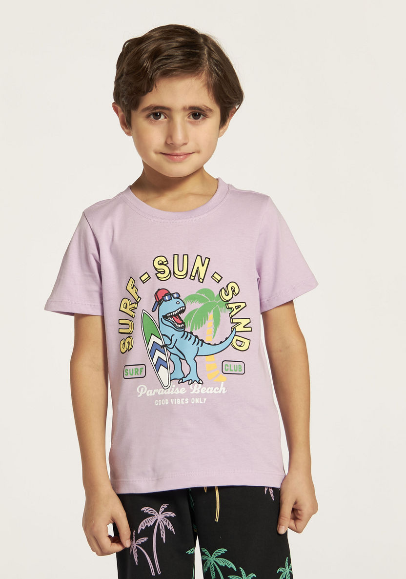 Juniors 3-Piece Printed T-shirts and Shorts Set-Clothes Sets-image-6