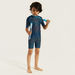 Juniors All-Over Print Swimsuit with Raglan Sleeves-Swimwear-thumbnail-0